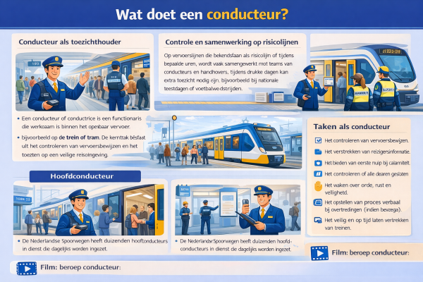 Alles over het beroep conducteur Wat doet een conducteur
